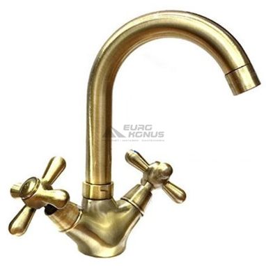 HAIBA Смеситель для умывальника двухвентильный Dominox 274 Bronze (HB0086)